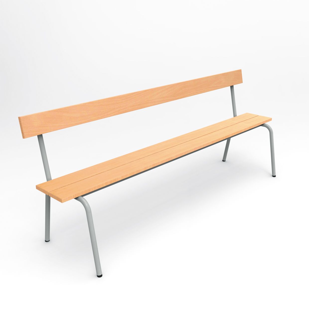 Banc Pour Maternelle Empilable Hetre Naturel Verni Epoxy